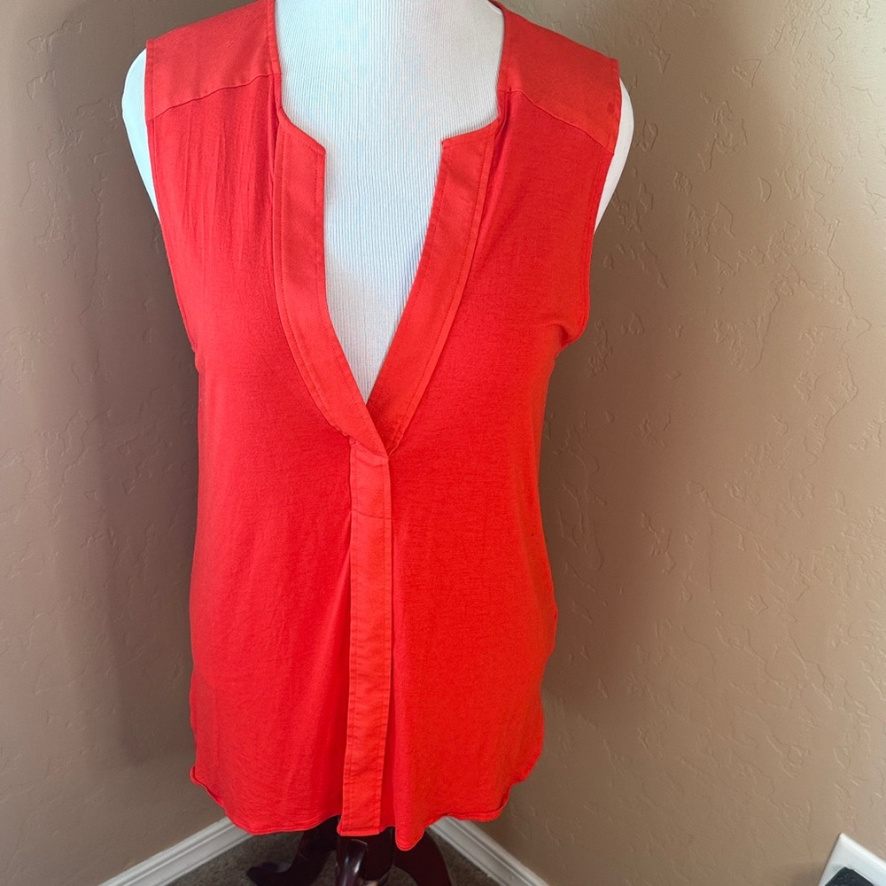 Banana Republic Vibrant Red Sleeveless Blouse